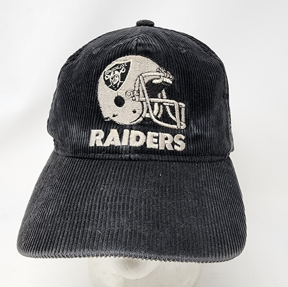 Vintage 1990s Los Angeles Raiders Corduroy Ted Fletcher Snap Back Hat  OSFA